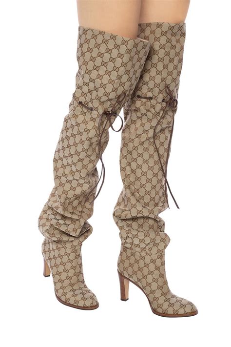 gucci boots for women laceup boot|gucci thigh high boots sale.